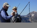 2012 Aug 25  Monte VE6AYU and Garry VE6MU calling out from the top of the tallest peak on Akamina Ridge